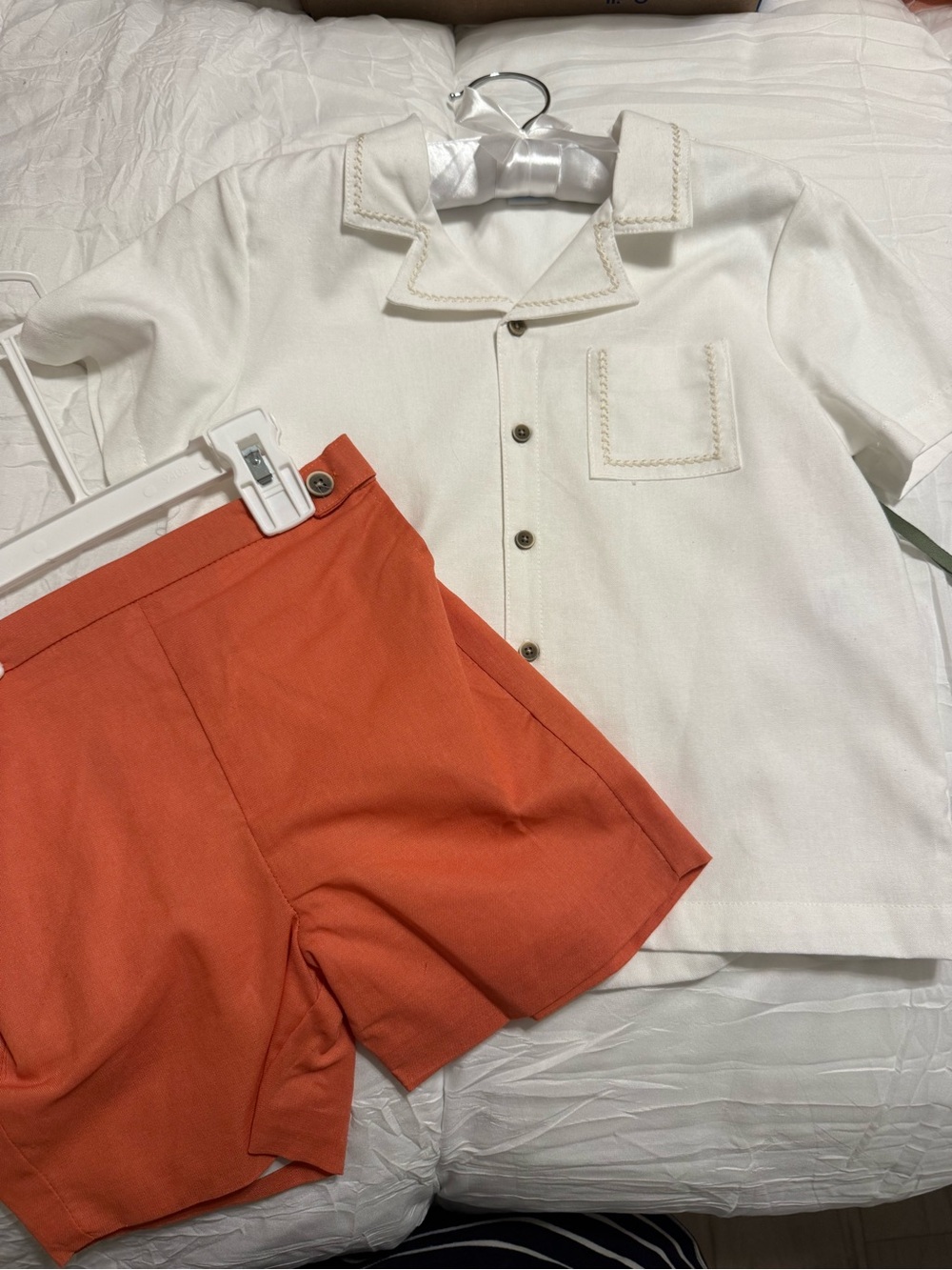 NWT Boys Linen Shirt & Shorts Set Edgehill Collection Size 6